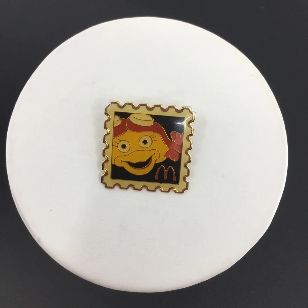 Vintage McDonald’s Crew Pin Birdie Enamel Stamp Hat Pin